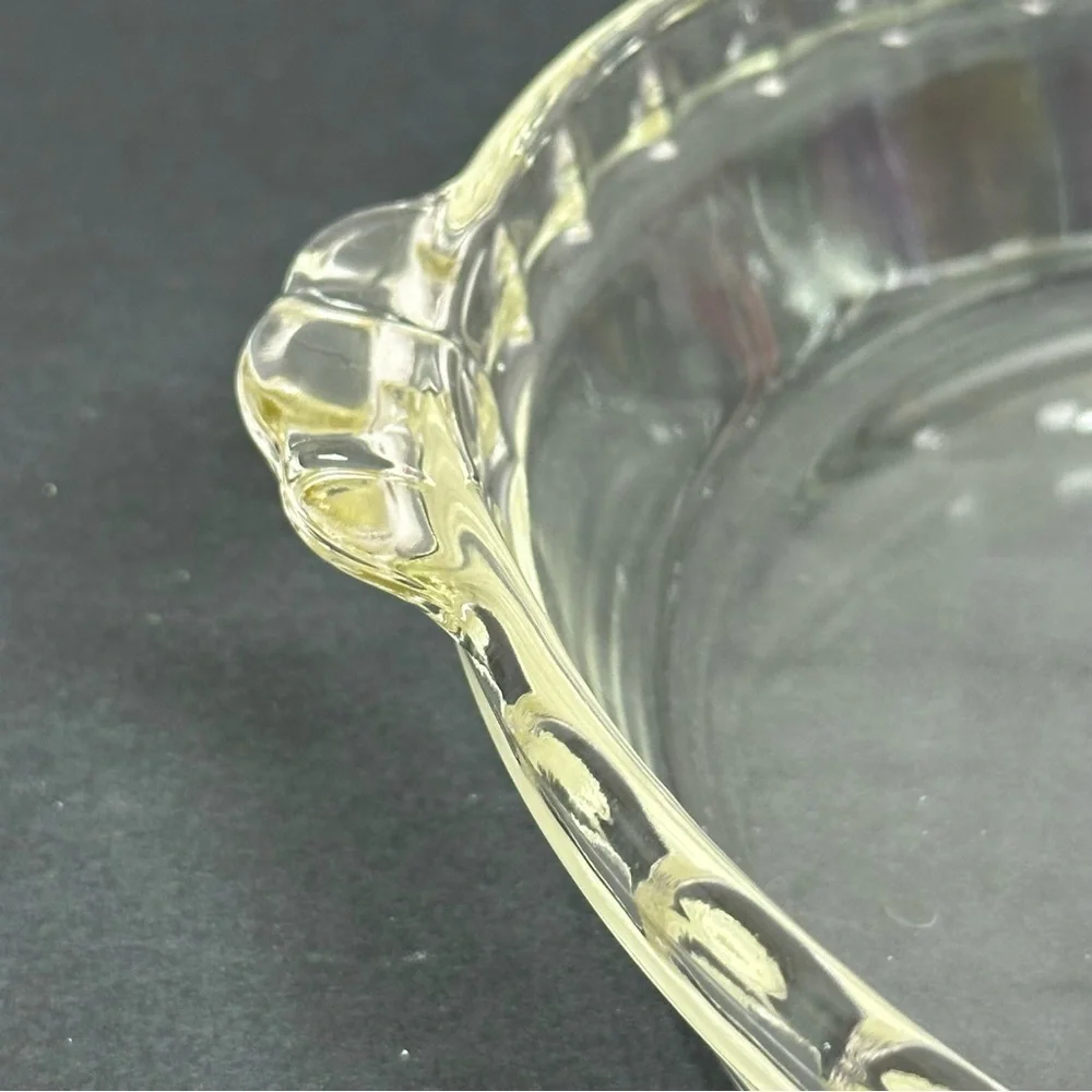 Pyrex Scalloped Edges Corning NY USA 10in Pie Clear Deep Dish Ovenware #229 VTG